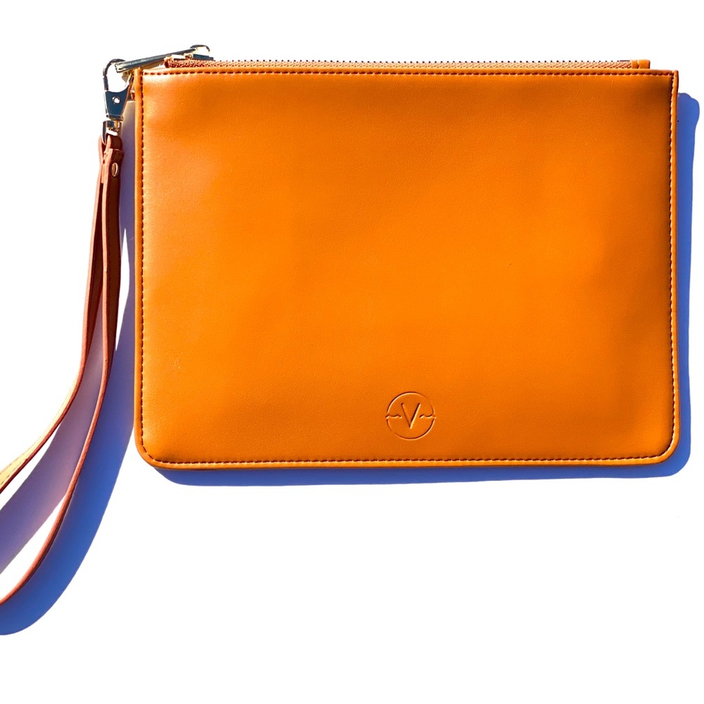 Brown Leather Clutch